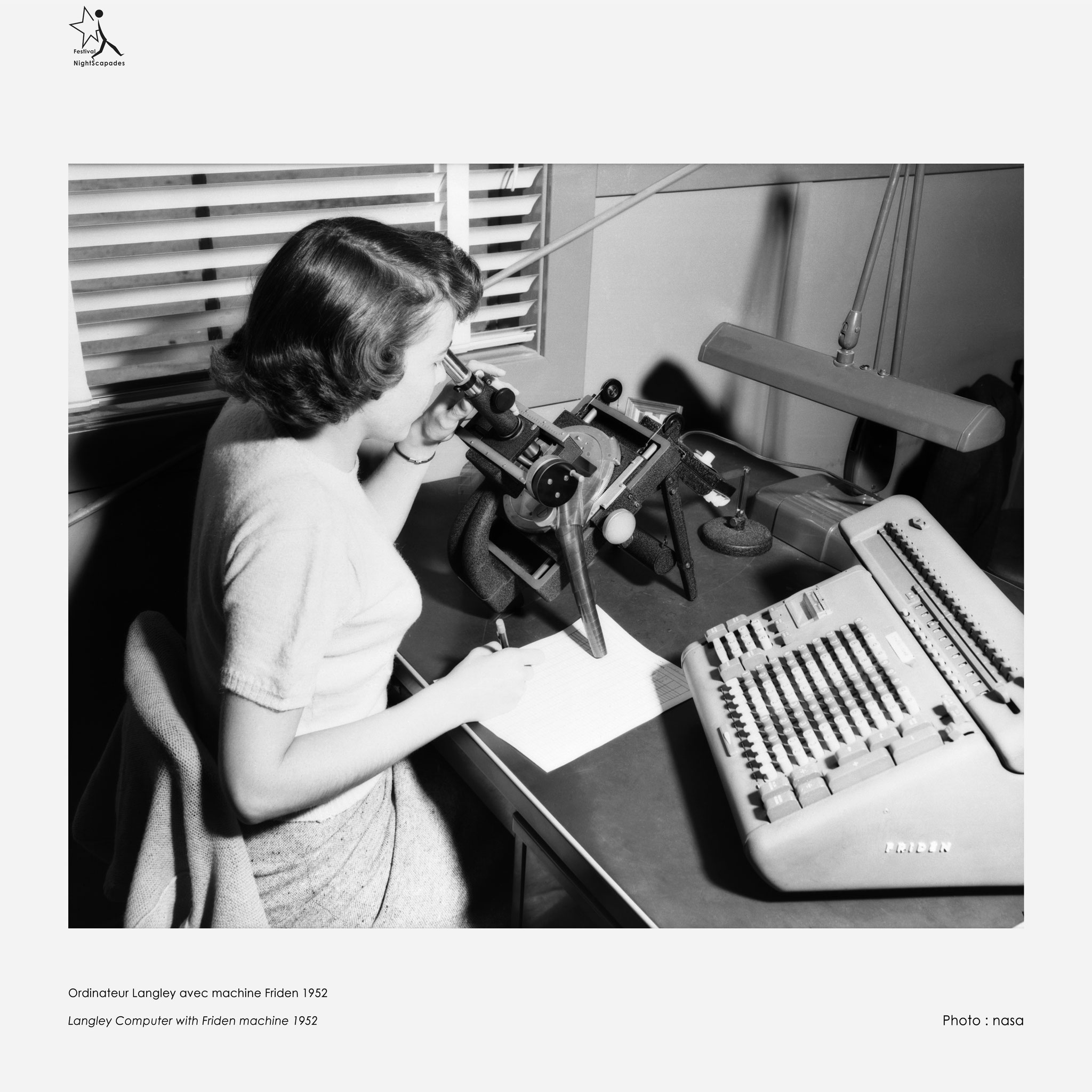 Ordinateur Langley avec machine Friden, 1952